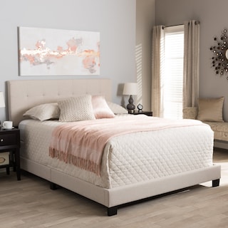 Foto 1 | Foto 1 | Cama Baxton Studio Brookfield Queen Size Tapizada En Color Beige - Venta Internacional.