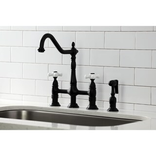 Foto 5 | Foto 5 | Grifo De Cocina Kingston Brass Heritage Bridge Negro Mate - Venta Internacional.