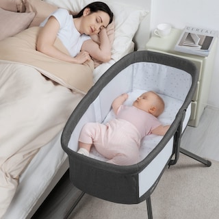 Foto 1 | Foto 1 | Cesta Angelbliss 3 En 1 Mecedora Y Mesita De Noche Negra - Venta Internacional.