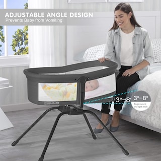 Foto 3 | Foto 3 | Cesta Angelbliss 3 En 1 Mecedora Y Mesita De Noche Negra - Venta Internacional.