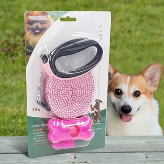 Foto 6 | Foto 6 | Correa Para Perros Triumilynn Con Diamantes De Imitación Retráctiles De 3 M Rosa Para Razas Pequeñas - Venta Internacional.