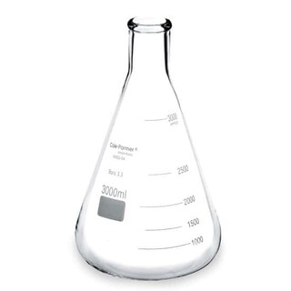 Foto 3 | Foto 3 | Frasco Erlenmeyer De Vidrio De Laboratorio Cole-parmer 3000 Ml - Venta Internacional.