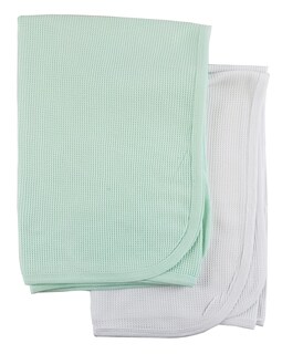 Foto 1 | Foto 1 | Mantas Térmicas Bambini Cs-0109 Color Menta Y Blanco 76 X 102 Cm Paquete De 2 - Venta Internacional.