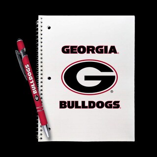 Foto 1 | Foto 1 | Set De Regalo Con Bolígrafo De Felicitación Georgia Bulldogs Cuaderno En Espiral Con Bolígrafo - Venta Internacional.