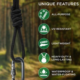 Foto 4 | Foto 4 | Cuerda Teceum 90 Pies X 10 Mm Polipropileno Nailon Negro - Venta Internacional.