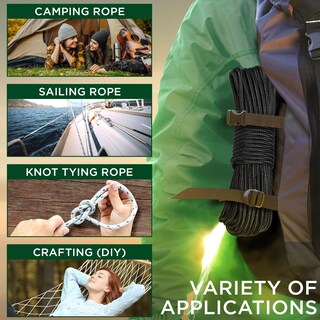 Foto 5 | Foto 5 | Cuerda Teceum 90 Pies X 10 Mm Polipropileno Nailon Negro - Venta Internacional.