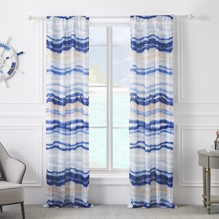 Foto 1 | Foto 1 | Set De Cortinas Greenland Home Crystal Cove 213 X 213 Cm Color Azul - Venta Internacional.