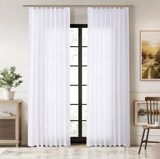 Foto 2 | Foto 2 | Cortinas Joywell De Lino Semitransparente Plisadas 40 X 108 Cm Color Blanco - Venta Internacional.