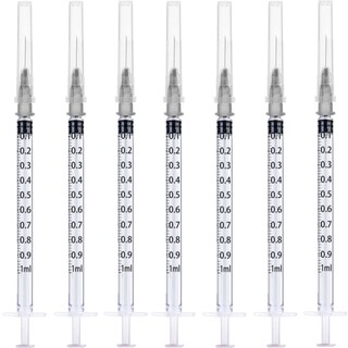 Foto 1 | Foto 1 | Jeringas De Plástico Habeuniver De 1 Ml Con Aguja De 27 Ga Envueltas Individualmente (paquete De 100) - Venta Internacional.