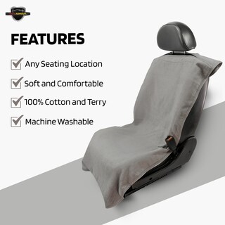 Foto 3 | Foto 3 | Toalla Protectora Para Asiento De Coche Color Gris Suave Y Lavable - Venta Internacional.