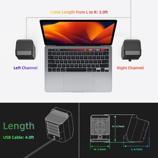 Foto 6 | Foto 6 | Altavoces Usb Xkx Para Pc De Escritorio Y Portátil Con Luz Rgb - Venta Internacional.