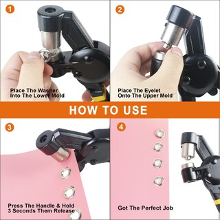 Foto 4 | Foto 4 | Kit De Herramientas Con Ojales Zonglan Perforadora Manual Multiusos - Venta Internacional.