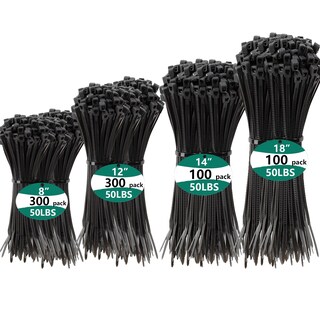 Foto 1 | Foto 1 | Bridas Para Cables Masistranth 800 Unidades Negras Varios Tamaños Nailon - Venta Internacional.