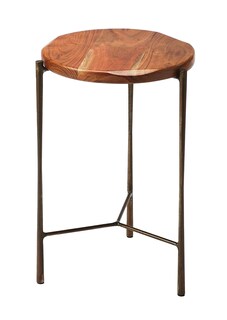 Foto 1 | Foto 1 | Mesa Auxiliar Decorativa Offex Moderna Redonda De Madera De Acacia Maciza - Venta Internacional.