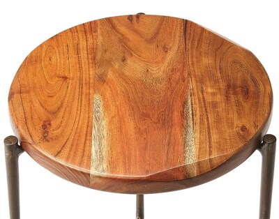 Foto 5 | Foto 5 | Mesa Auxiliar Decorativa Offex Moderna Redonda De Madera De Acacia Maciza - Venta Internacional.
