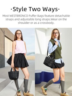 Foto 2 | Foto 2 | Bolsa Acolchada Westbronco Bandolera Acolchada De Nailon Para Mujer - Venta Internacional.