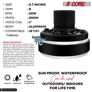 Foto 3 | Foto 3 | Altavoz Con Bocina De Compresión 5 Núcleos 5c-d26 200 W - Venta Internacional.