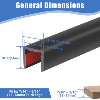 Foto 2 | Foto 2 | Canto Protector Protalwell 12mm De Caucho Epdm 6m Negro Autoadhesivo - Venta Internacional.