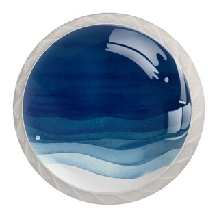 Foto 1 | Foto 1 | Manija para Gabinete Zore Fine Olas Azules 4 Piezas - Venta Internacional