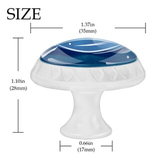 Foto 4 | Foto 4 | Manija para Gabinete Zore Fine Olas Azules 4 Piezas - Venta Internacional