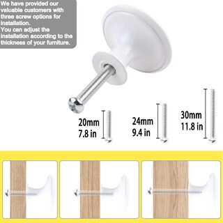 Foto 3 | Foto 3 | Pomos Redondos Blancos para Armarios Hugolem 20 Piezas - Venta Internacional