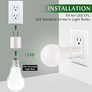 Foto 3 | Foto 3 | Adaptador De Enchufe A Portalámparas Emnooti 660w 125v Paquete De 10 - Venta Internacional.