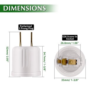 Foto 6 | Foto 6 | Adaptador De Enchufe A Portalámparas Emnooti 660w 125v Paquete De 10 - Venta Internacional.