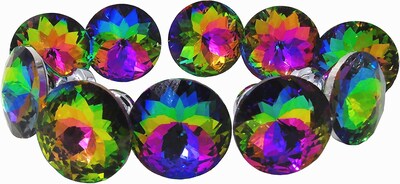 Foto 7 | Foto 7 | Pomos de Armario de Cristal Colorido 3 cm 12 Piezas - Venta Internacional