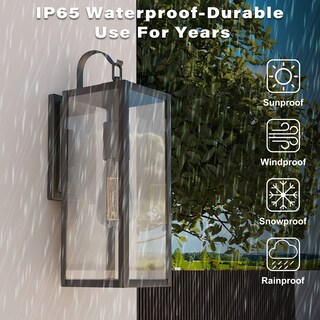 Foto 3 | Foto 3 | Lámpara de Pared Negra para Exterior-Venta Internacional