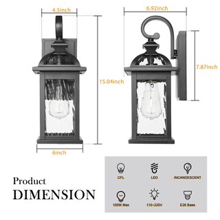 Foto 5 | Foto 5 | Lámpara de Pared para Exterior 2 Piezas-Venta Internacional