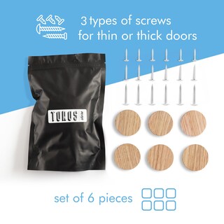 Foto 2 | Foto 2 | Pomos Para Armario Toros Store  6 Unidades  En Forma De Cono De Madera  4 Cm  Redondos - Venta Internacional.