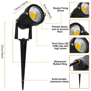 Foto 3 | Foto 3 | Lámpara Led De Paisaje Ahsellus 5w 12v/24v Ip66 Blanco Cálido - Venta Internacional.