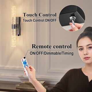 Foto 6 | Foto 6 | Candelabros De Pared Camuucci De 15 3 Pulgadas Negros Funcionan Con Pilas De 1200 Mah - Venta Internacional.