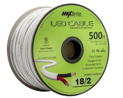 Foto 1 | Foto 1 | Cable Led Maxbrite 18 Awg 2 Conductores 152 M Bajo Voltaje - Venta Internacional.