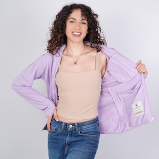 Foto 4 | Foto 4 | Chamarra Fleece Para Mujer Con Abertura En Puños Greenlander Lila