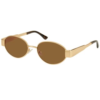 Foto 1 | Foto 1 | Gafas De Sol Mosanana Retro Ovaladas Con Montura Metálica Dorada Y Marrón Ms52364 - Venta Internacional.