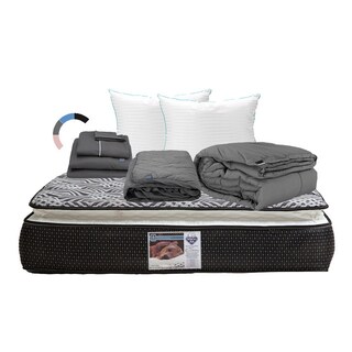 Foto 1 | Foto 1 | Colchón Spring Air Omega Queen Size + Almohada Royal Twin+protector Lux+sabanas Royal+edredon Homy