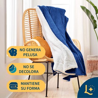 Foto 5 | Foto 5 | Cobija Cobertor Aborregado Individual  Frazada Ultra Suave  100% Microfibra De Poliéster (azul Rey) Laila Comfort.