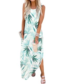 Foto 2 | Foto 2 | Vestido Largo Sin Mangas Jeqeocafy 2025 Para Verano Y Playa Con Bolsillos - Venta Internacional.