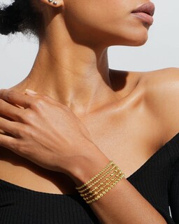Foto 4 | Foto 4 | Pulseras Howoo De Oro Con Cuentas Elásticas De 18 Quilates Para Mujer - Venta Internacional.
