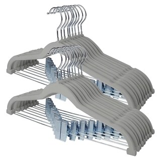 Foto 1 | Foto 1 | Pack De 24 Faldas De Terciopelo Con Clips Para Pantalones Hangers Stormix Color Gris - Venta Internacional.
