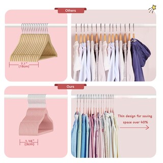 Foto 5 | Foto 5 | Perchas Stormix Para Ropa De Bebé 30 Unidades Terciopelo Antideslizantes Color Rosa - Venta Internacional.