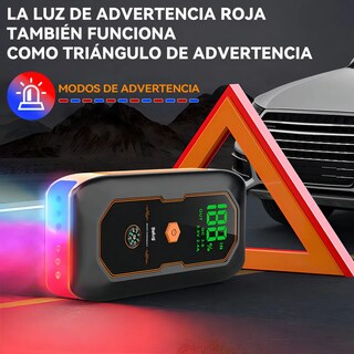 Foto 3 | Foto 3 | Arrancador De Batería Portátil 6000a Para Auto Motores De 4 A 8 Cilindros Naranja Linterna
