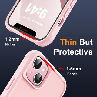 Foto 6 | Foto 6 | Funda De Teléfono Skylmw Compatible Con Iphone 13 Y 14 6.1 Rosa - Venta Internacional.