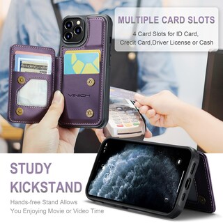 Foto 4 | Foto 4 | Funda De Teléfono Vinich Wallet Con Tarjetero Para Iphone 11 Pro Max - Venta Internacional.