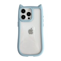 Funda De Teléfono Fliracon Con Bonitas Orejas De Gato Transparentes Para Iphone 11 Color Azul - Venta Internacional.