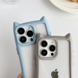 Foto 3 | Foto 3 | Funda De Teléfono Fliracon Con Bonitas Orejas De Gato Transparentes Para Iphone 15 Pro Max - Venta Internacional.