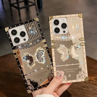 Foto 3 | Foto 3 | Funda Tetaw Cute Compatible Con Iphone 15 Pro Con Soporte Dorado - Venta Internacional.