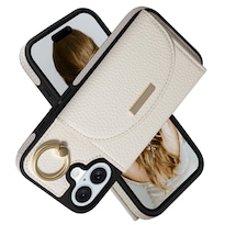 Funda Keallce Wallet De Piel Para Iphone 16 Plus  Color Beige - Venta Internacional.