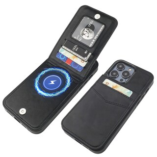 Foto 1 | Foto 1 | Funda Tipo Cartera Para Iphone 14 Pro Max Kihuwey Con Magsafe Black - Venta Internacional.